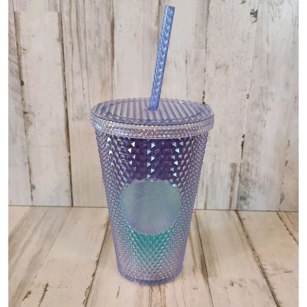 Starbucks 2021 Ombre Grande Tumbler Blue Purple Mermaid Studded 16oz Cup Unused